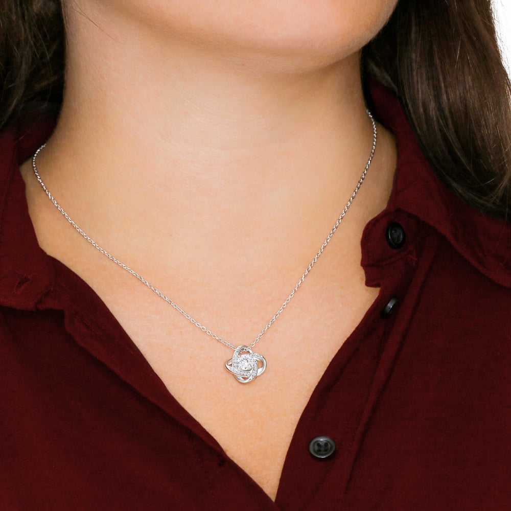 To My Unbiological Sister, I Have You Love Knot Necklace
