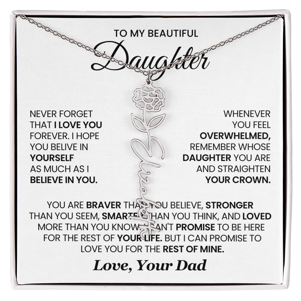 My Beautiful Daughter Never Forget That I Love You Forever