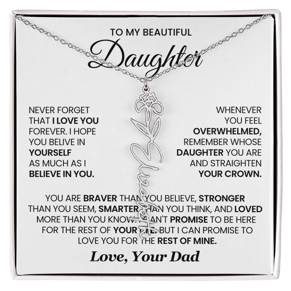 My Beautiful Daughter Never Forget That I Love You Forever