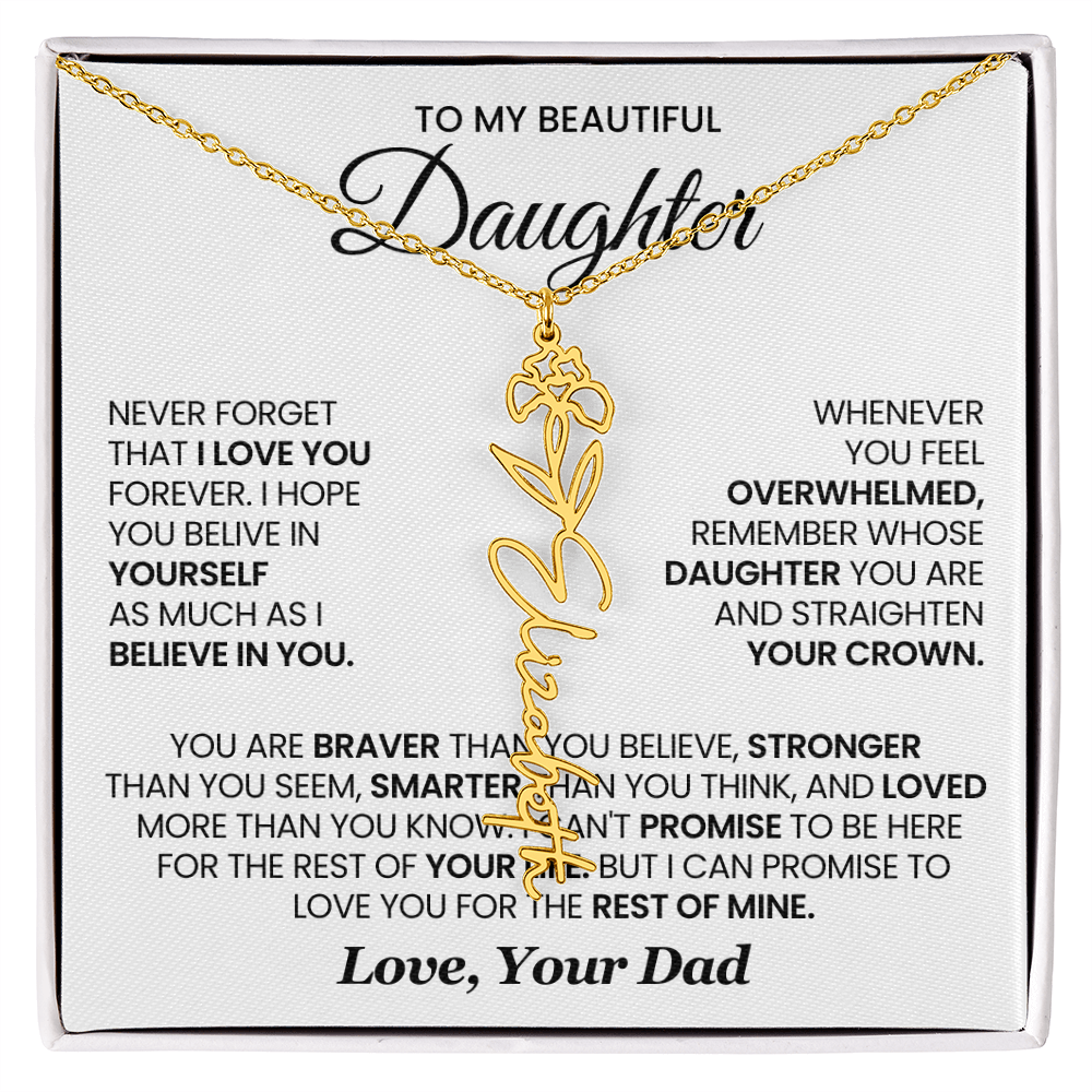 My Beautiful Daughter Never Forget That I Love You Forever