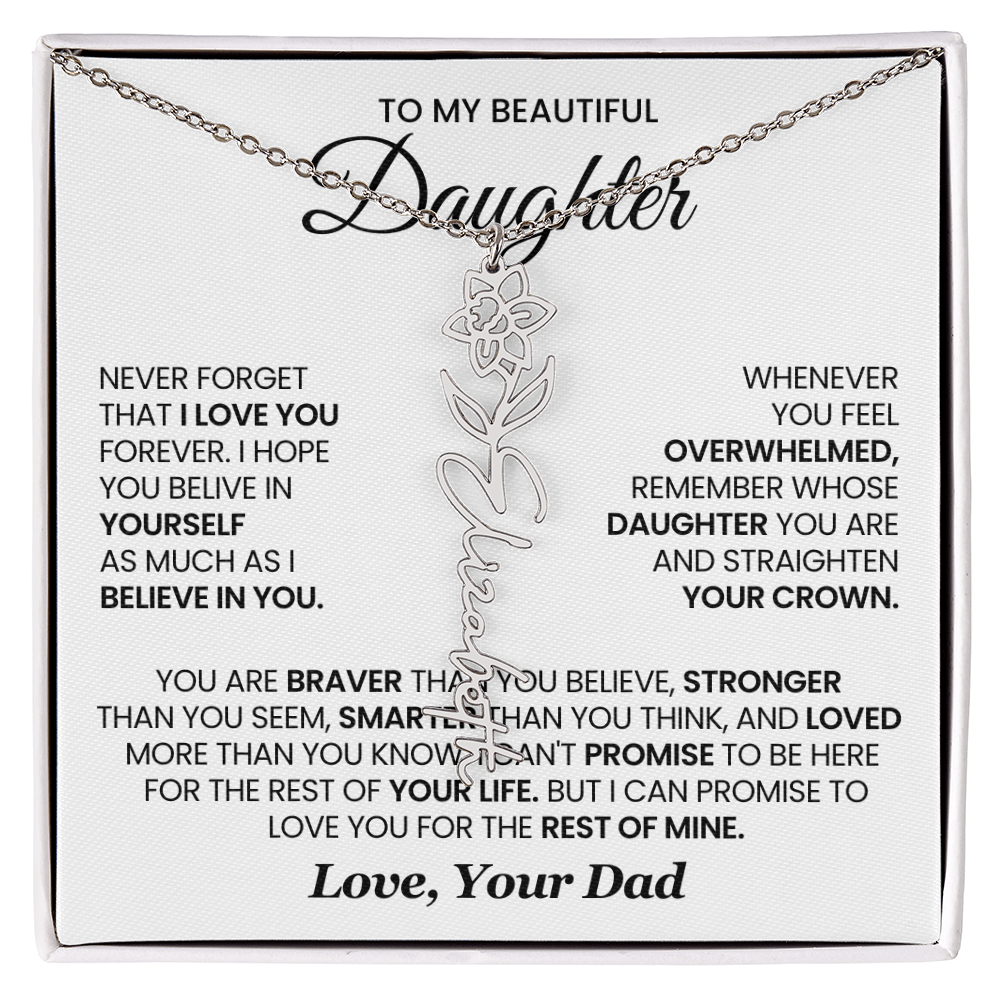 My Beautiful Daughter Never Forget That I Love You Forever