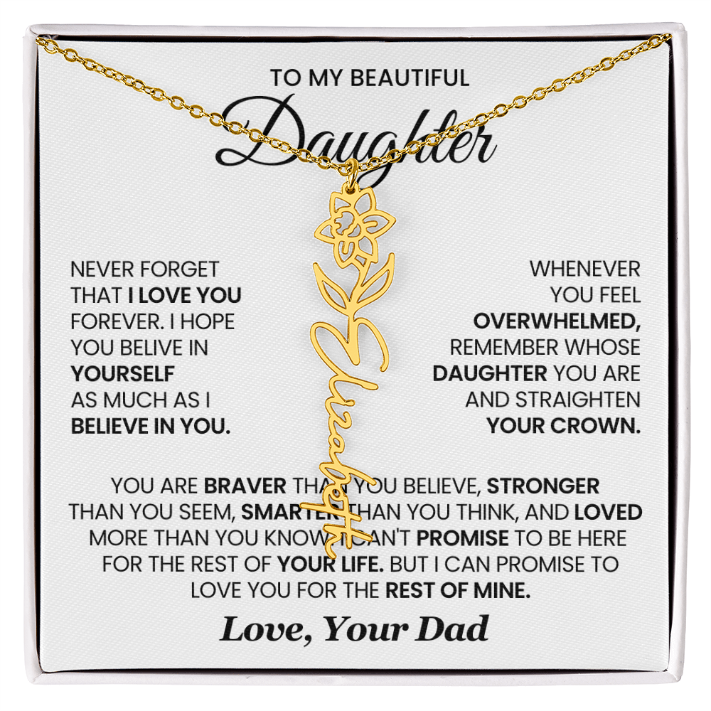 My Beautiful Daughter Never Forget That I Love You Forever