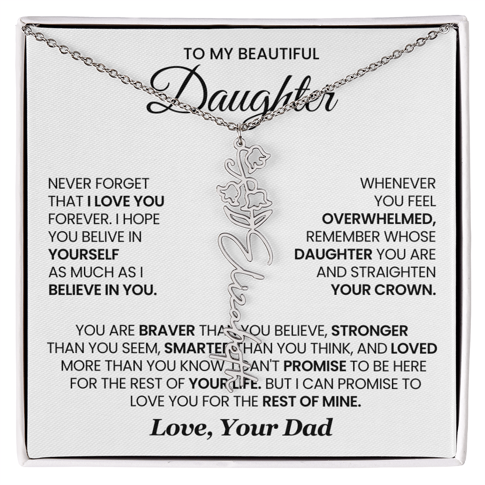 My Beautiful Daughter Never Forget That I Love You Forever