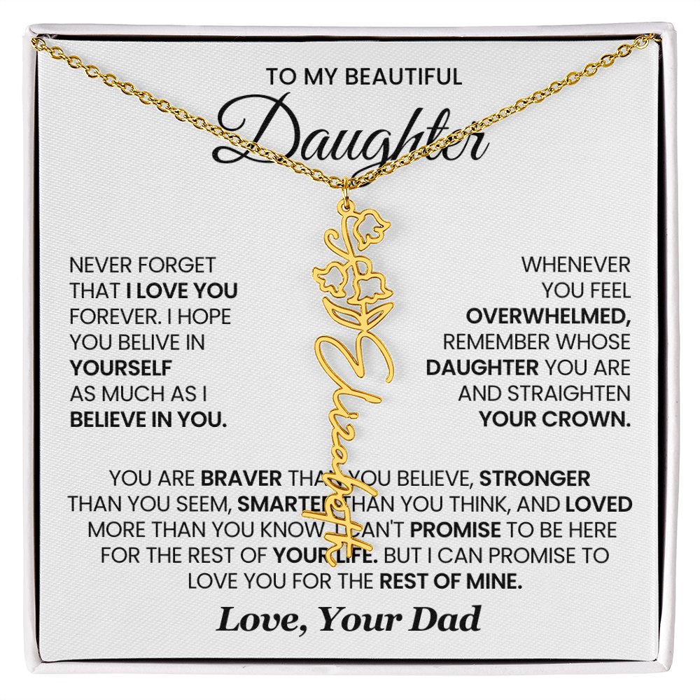My Beautiful Daughter Never Forget That I Love You Forever