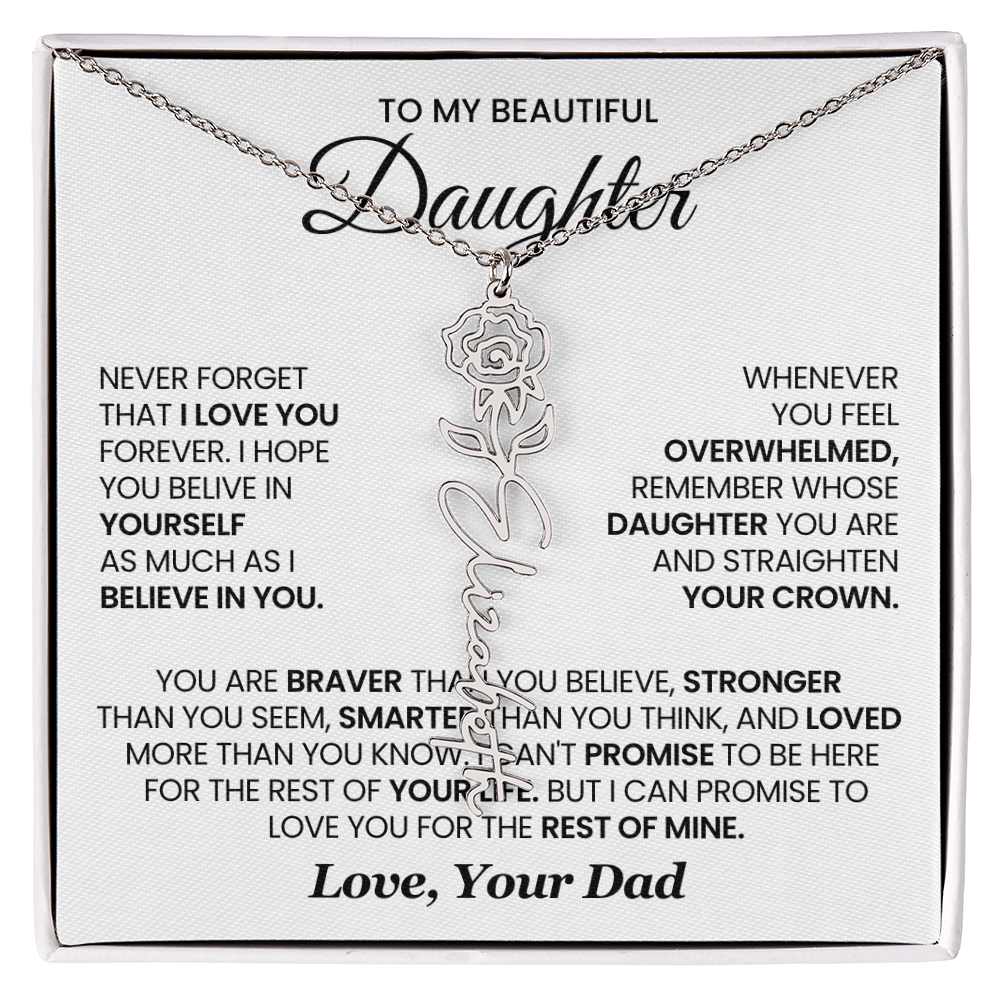 My Beautiful Daughter Never Forget That I Love You Forever