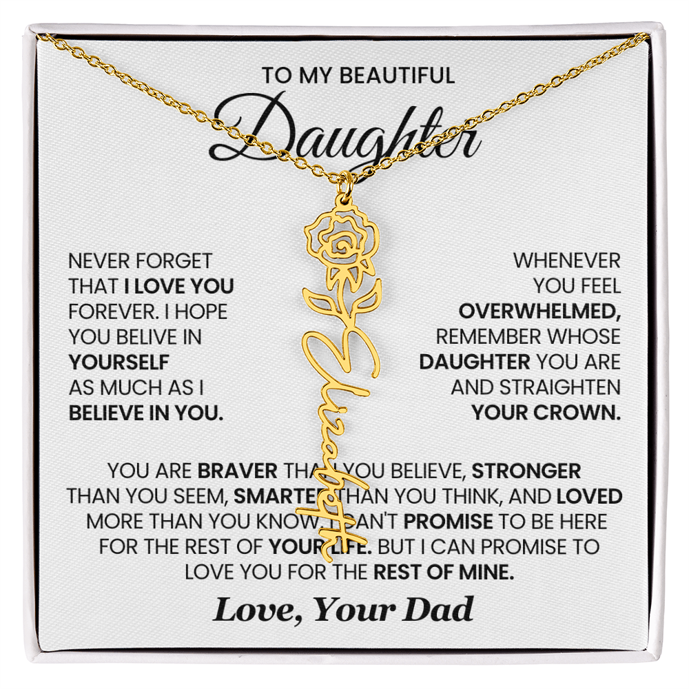 My Beautiful Daughter Never Forget That I Love You Forever