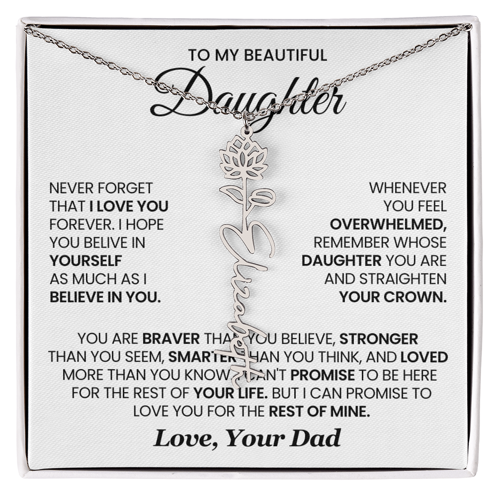 My Beautiful Daughter Never Forget That I Love You Forever