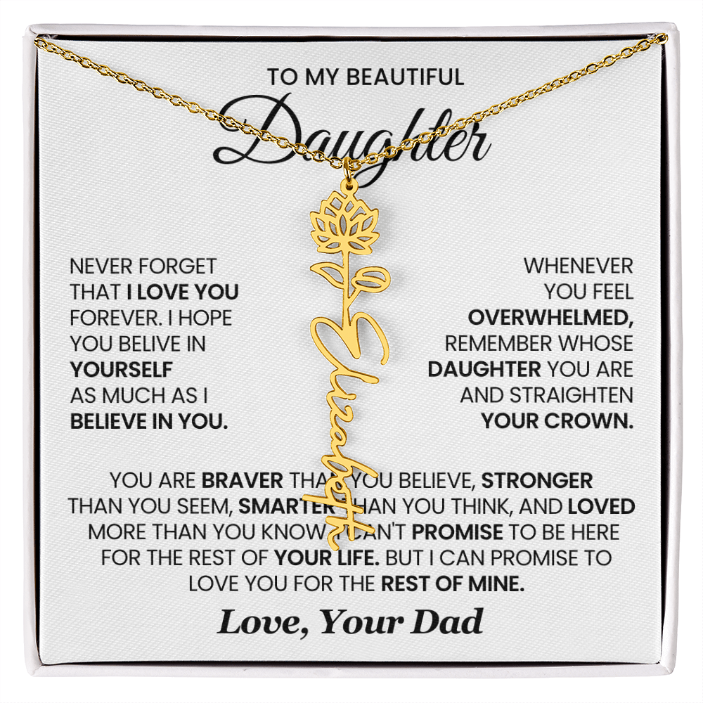 My Beautiful Daughter Never Forget That I Love You Forever