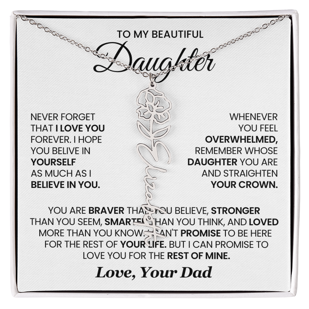 My Beautiful Daughter Never Forget That I Love You Forever