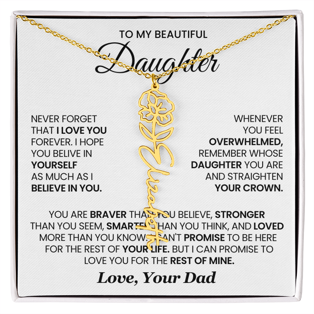 My Beautiful Daughter Never Forget That I Love You Forever