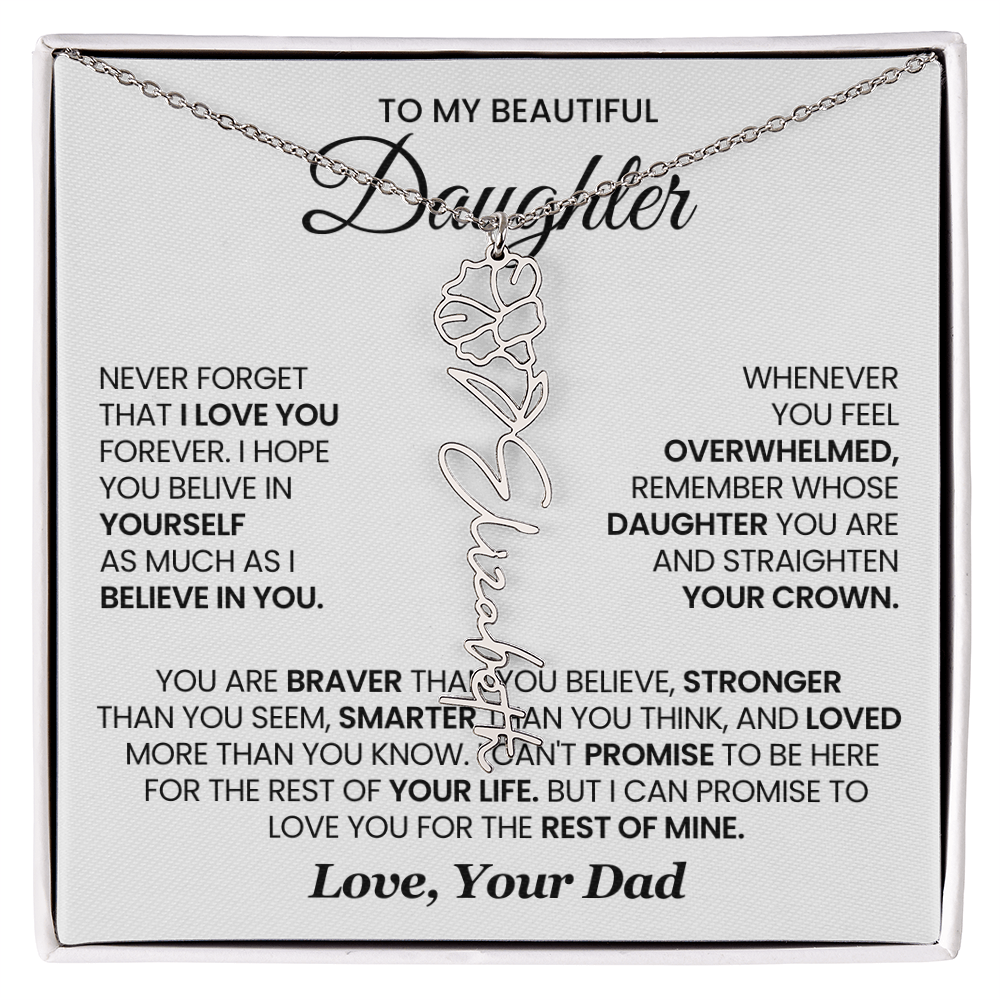 My Beautiful Daughter Never Forget That I Love You Forever
