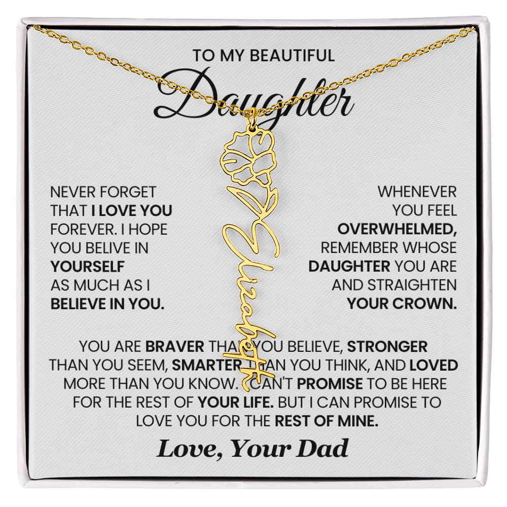 My Beautiful Daughter Never Forget That I Love You Forever