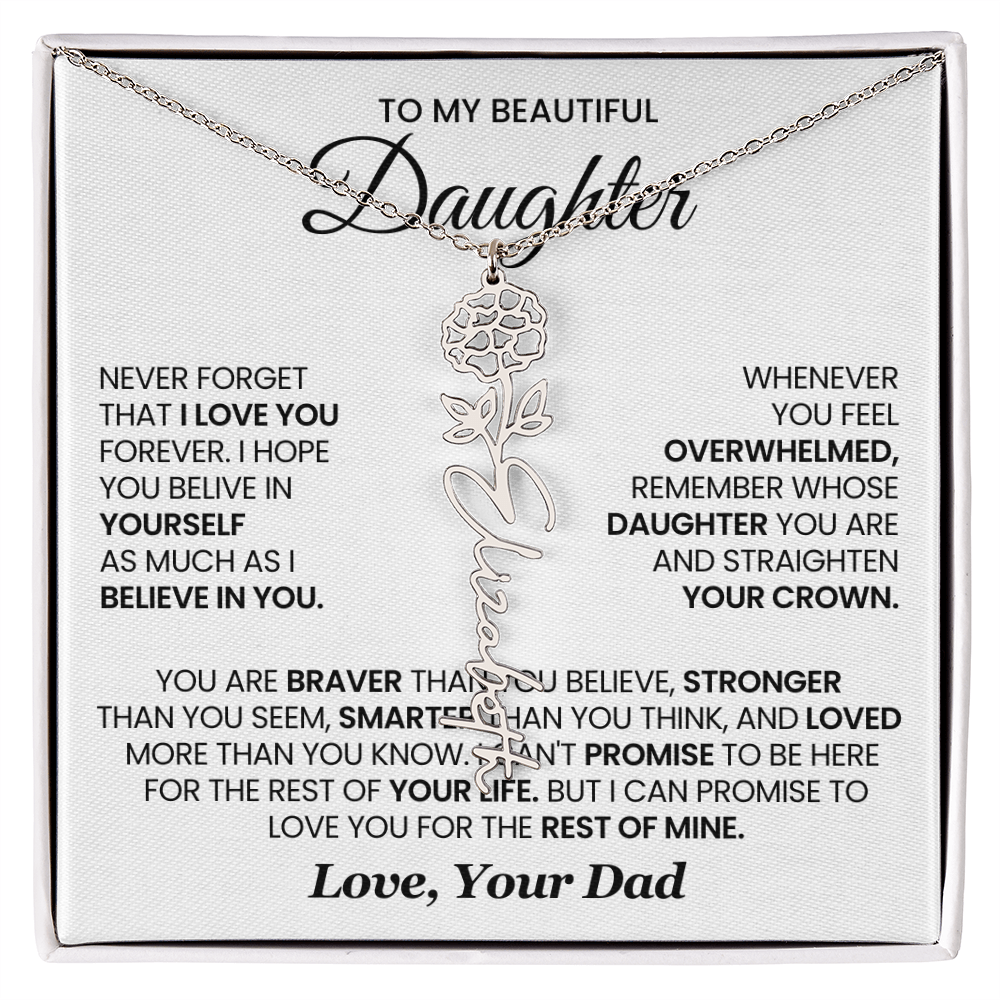 My Beautiful Daughter Never Forget That I Love You Forever