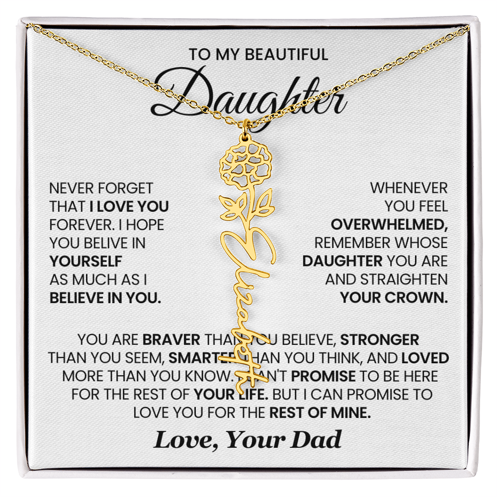 My Beautiful Daughter Never Forget That I Love You Forever