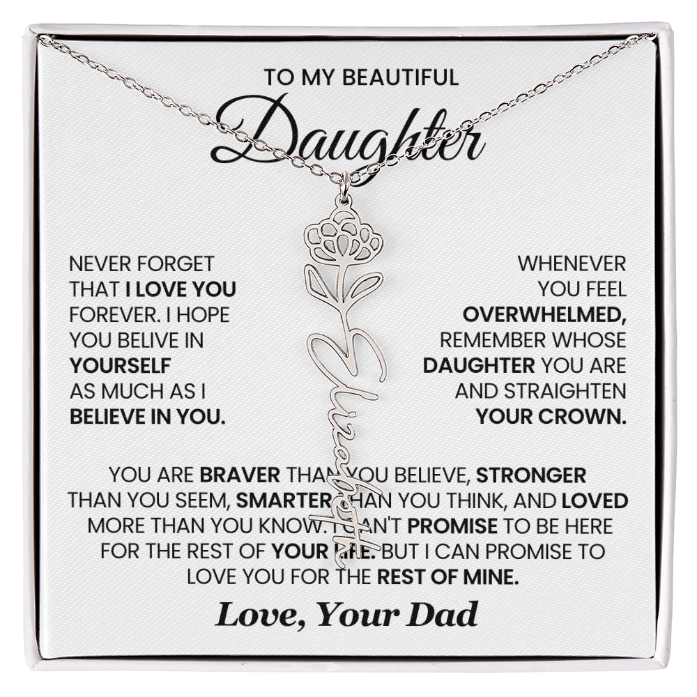 My Beautiful Daughter Never Forget That I Love You Forever