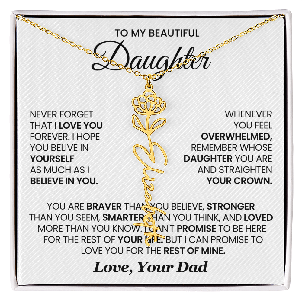 My Beautiful Daughter Never Forget That I Love You Forever