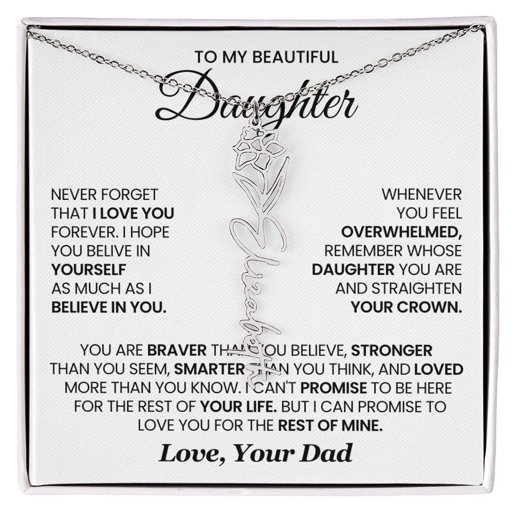 My Beautiful Daughter Never Forget That I Love You Forever