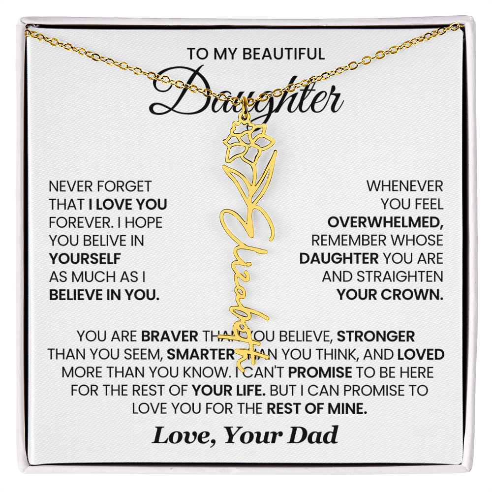 My Beautiful Daughter Never Forget That I Love You Forever
