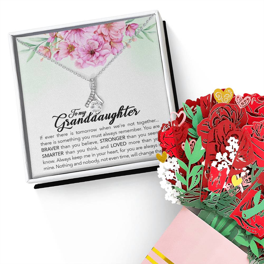 To My Granddaughter, Always Keep Me In Your Heart, Aluring Beauty Necklace and Sweet Devotion Bouquet