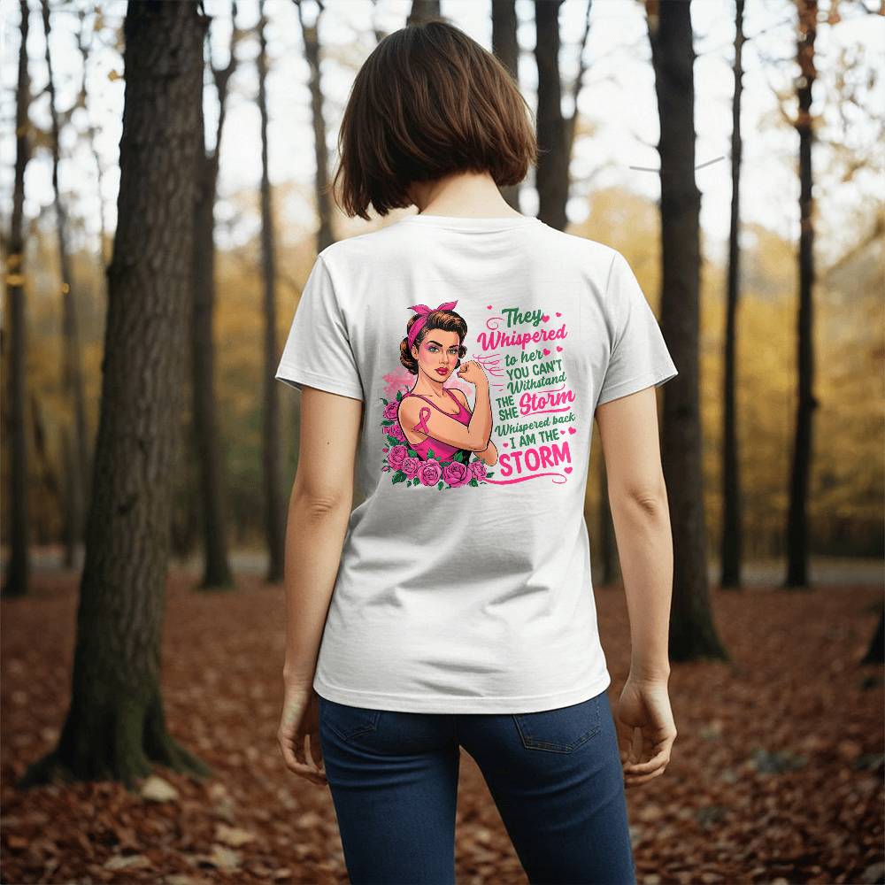 Bold Empowerment Tee - They Whispered, Feminist Statement Shirt, Inspirational Gift, Breast Cancer Awareness, Everyday Fashion