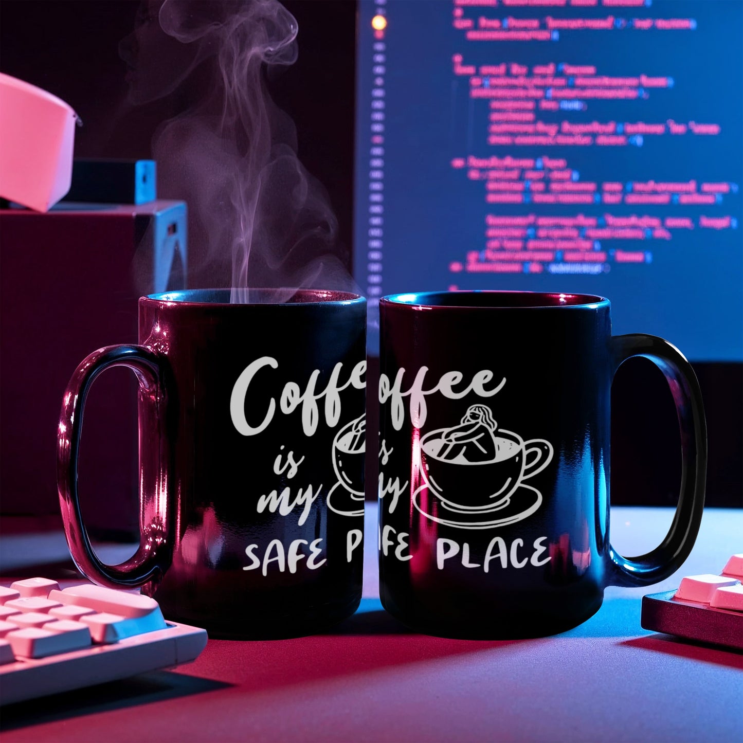 Coffee Is My Safe Place - Funny Coffee Mug