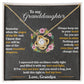 To My Granddaughter, Hold This Tight To Feel My Love Love Knot Necklace