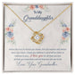To My Granddaughter, This Old Woman Will Always Have Your Back Love Knot Necklace