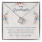 To My Granddaughter, This Old Woman Will Always Have Your Back Love Knot Necklace