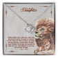 To My Beautiful Daughter, I Promise To Love You For The Rest Of My Life Love Knot Necklace