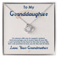 To My Granddaughter, I Love You For The Rest Of My Life Love Knot Necklace