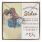 To My Unbiological Sister, Sisters By Heart Love Knot Necklace