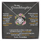 To My Granddaughter, Hold This Tight To Feel My Love Love Knot Necklace