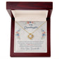 To My Granddaughter, This Old Woman Will Always Have Your Back Love Knot Necklace