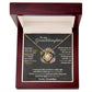 To My Granddaughter, Hold This Tight To Feel My Love Love Knot Necklace