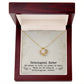 To My Unbiological Sister, Sister By Heart Love Knot Necklace