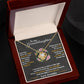 To My Granddaughter, Hold This Tight To Feel My Love Love Knot Necklace