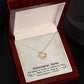To My Unbiological Sister, Sister By Heart Love Knot Necklace