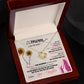 To My Mom, Thank You For Everything Love Knot Necklace