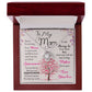 To My Mom, I Know Its Not Easy Love Knot Necklace