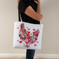 Love & Cluck: Chicken Hearts Tote Bag