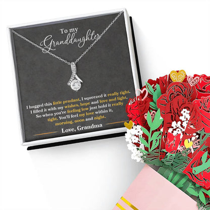 To My Granddaughter, You_ll Feel My Love Within This Aluring Beauty Necklace and  Sweet Devotion Bouquet