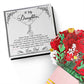 To My Daughter, I_m Always Right Here In Your Heart Aluring Beauty Necklace and  Sweet Devotion Bouquet