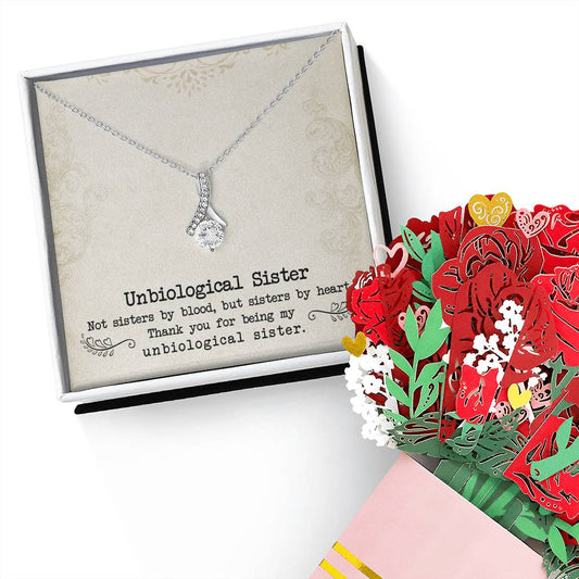 To My Unbiological Sister, Sister By Heart Aluring Beauty Necklace and  Sweet Devotion Bouquet