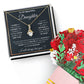 To My Daughter, I Will Always Carry You In My Heart Aluring Beauty Necklace and  Sweet Devotion Bouquet