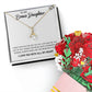 To My Bonus Daughter, Always Shine Like The Brightest Star Aluring Beauty Necklace and  Sweet Devotion Bouquet
