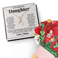 To My Beautiful Daughter, Just Hold This To Feel My Love Aluring Beauty Necklace and  Sweet Devotion Bouquet