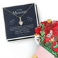 To My Mommy, Love From Your Tummy Aluring Beauty Necklace and  Sweet Devotion Bouquet