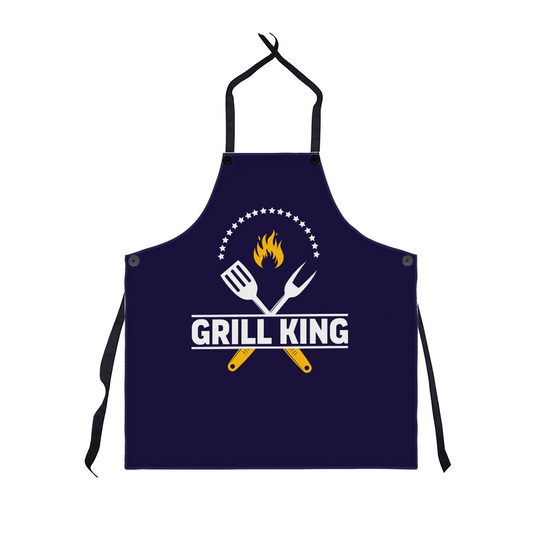 Grill King Apron | Personalized Cooking Gear for BBQ Lovers, Gift for Father's Day, Cookouts, and Kitchen Fun