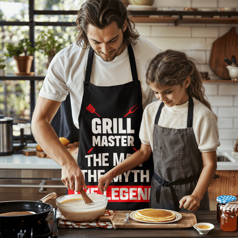 Grill Master Apron for BBQ Lovers, Personalized Kitchen Gift, Cooking Accessory, Father's Day Essential, Gift Idea for Men Fathers Day Apron Gift For Dad