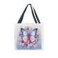 Bloom & Flutter: Butterfly and Flowers Tote Bag